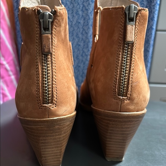 Eileen Fisher Tote Beige Earth Heeled Bootie Sz 8.5 Retail $225 - Picture 2 of 6